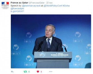 tweet france qatar ambassade
