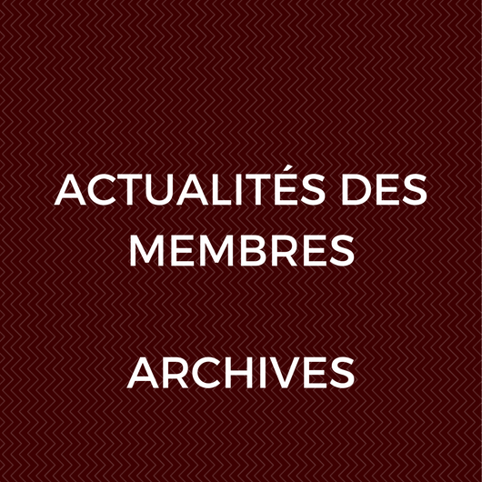 Actualités des membres – Archives